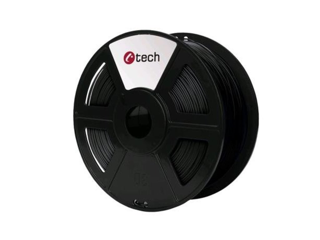 C-TECH tisková struna, černá (3DF-PLA1.75-BK 1kg)