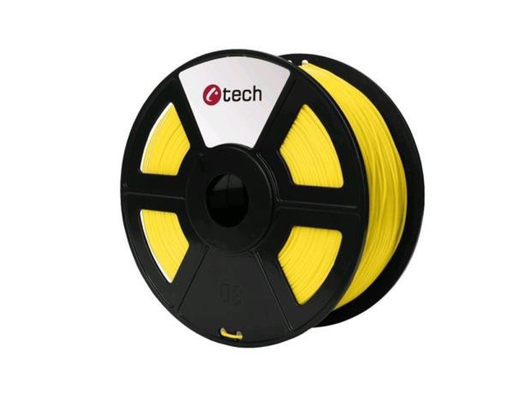 C-TECH tisková struna, PETG, 1,75mm, 1kg, žlutá (3DF-PETG1.75-Y)