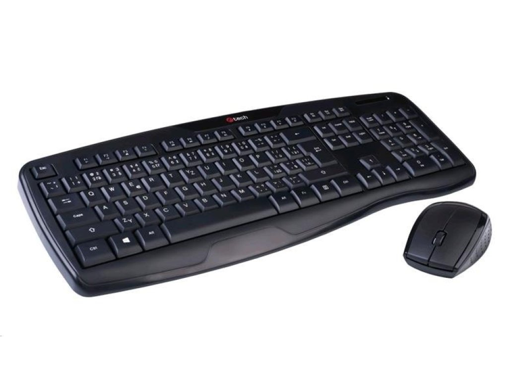 C-TECH WLKMC-02 - set klávesnice s myší, USB, černá, CZ/SK (WLKMC-02)