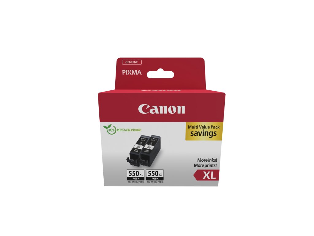 Canon CARTRIDGE PGI-550XL BK černá TWIN-PACK SEC (6431B010)