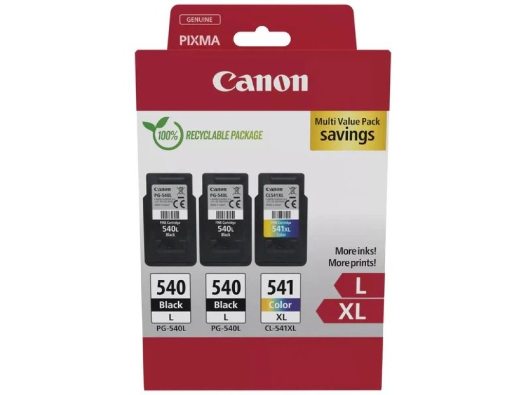 CANON PG-540L x2/CL-541XL Photo Paper Value Pack černá, barva (azurová, purpurová, žlutá) (5224B015)