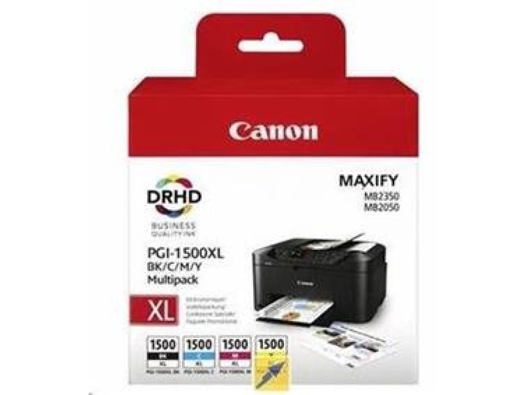 Canon PGI-1500XL BK/C/M/Y Multipack - 4 balení - XL - černá, žlutá, azurová, purpurová (9182B010)