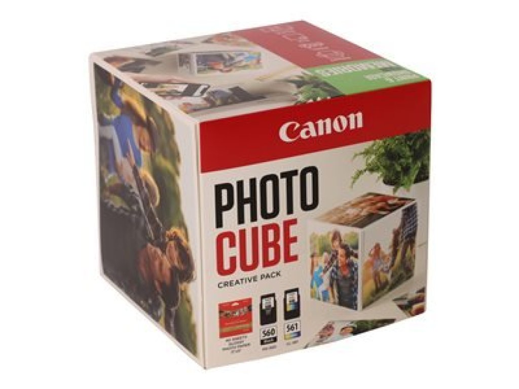 Canon Photo Cube Creative Pack - Lesklý - 2-balení - černá, barva (azurová, purpurová, žlutá) - originální (3713C014)