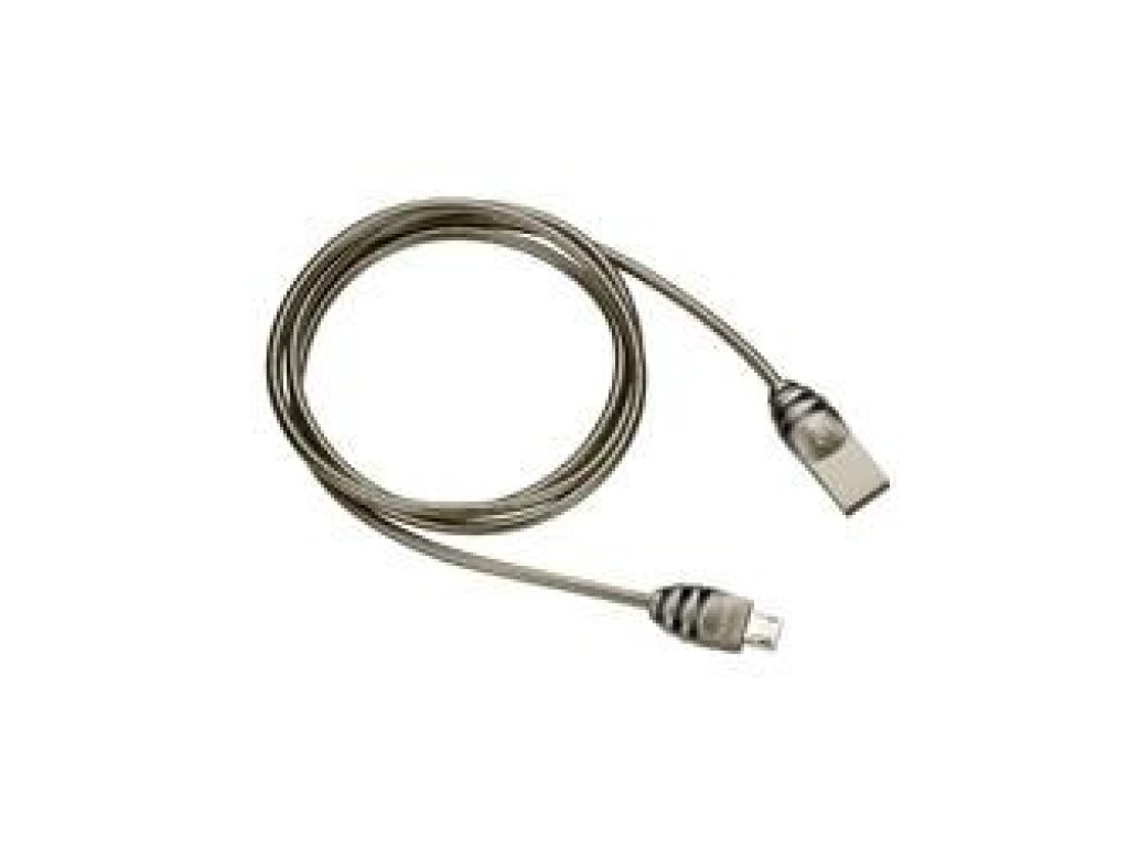 CANYON kabel USB 2.0, A-B micro, M/M, propojovací, 1m, šedý, kovově opletený (CNS-USBM5DG)