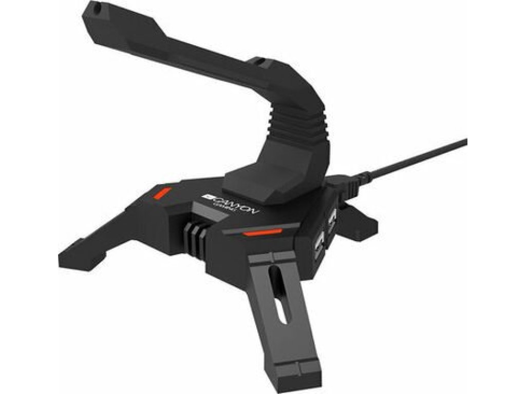 CANYON WH-100, 2v1, 4port USB hub, LED podsvícení, 1.5m kabel, cerná (CND-GWH100)