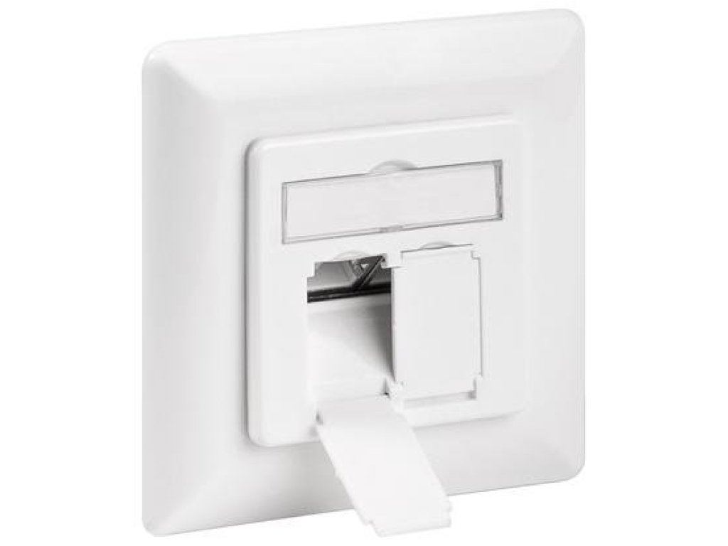 CAT 6a Class EA sítová zásuvka pod omítku 2x RJ45