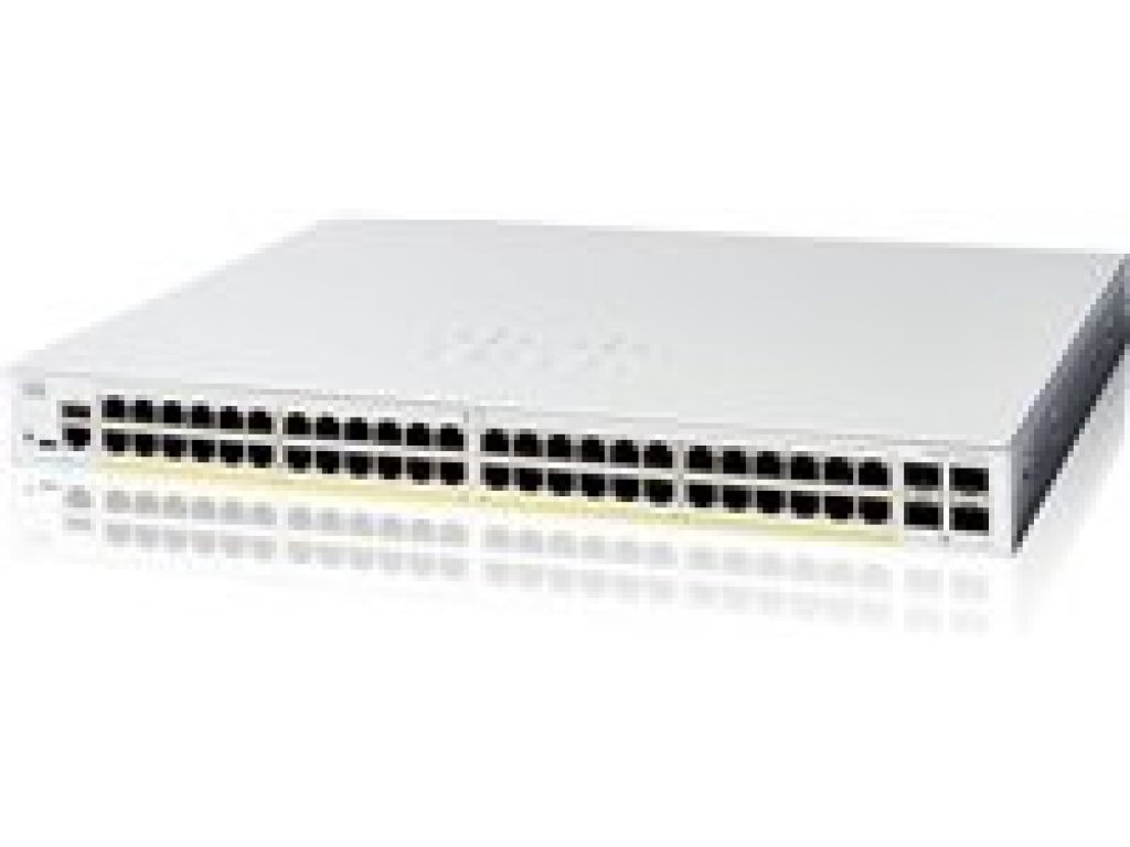 CISCO Catalyst 1300-48P-4X - Přepínač L3 řízený - 48 x 10/100/1000 (PoE+) + 4 x 10 Gigabit SFP+ - Lze montovat do rozvaděče - PoE+ (375 W) (C1300-48P-4X)