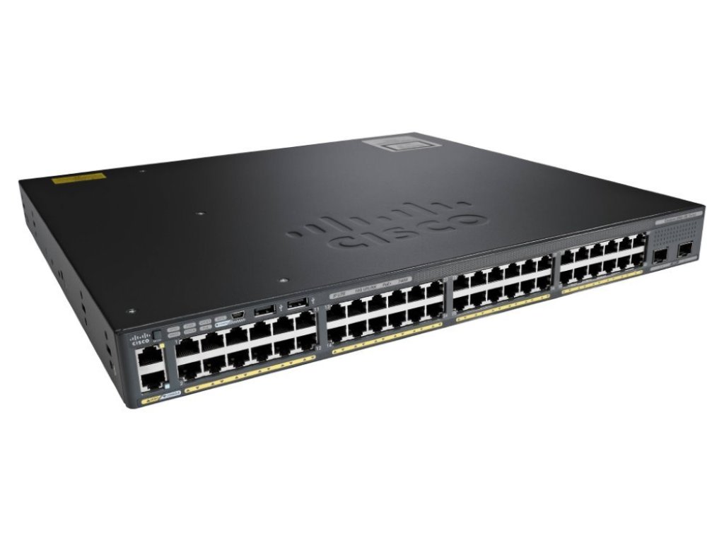 CISCO Catalyst 2960-X 48 GigE PoE 370W, 2 x 10G SFP+ LAN Base (WS-C2960X-48LPD-L)