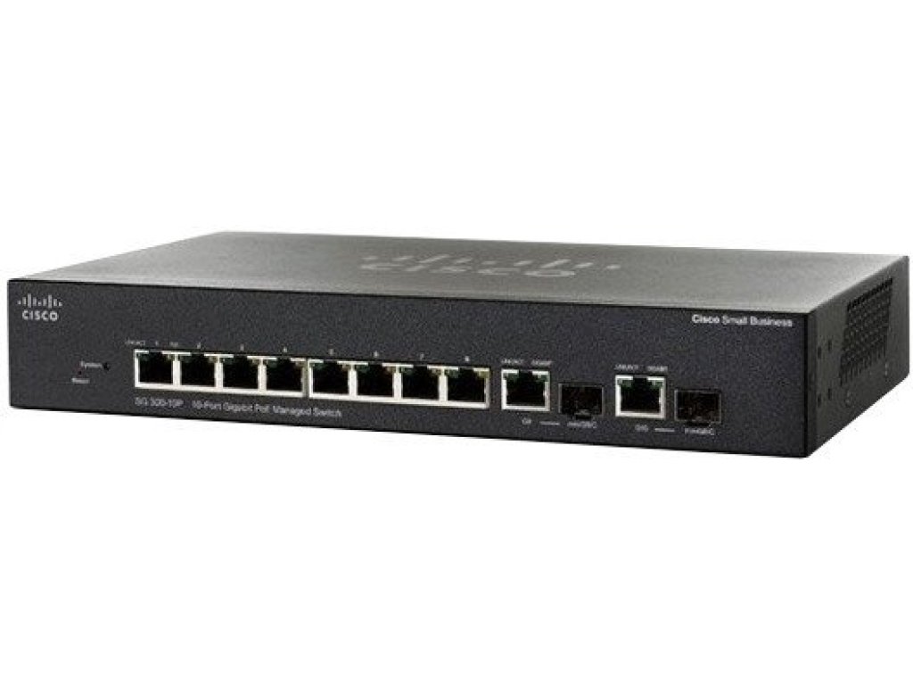 Cisco SG350-10MP 10-port Gbit POE Managed Switch (SG350-10MP-K9-EU)
