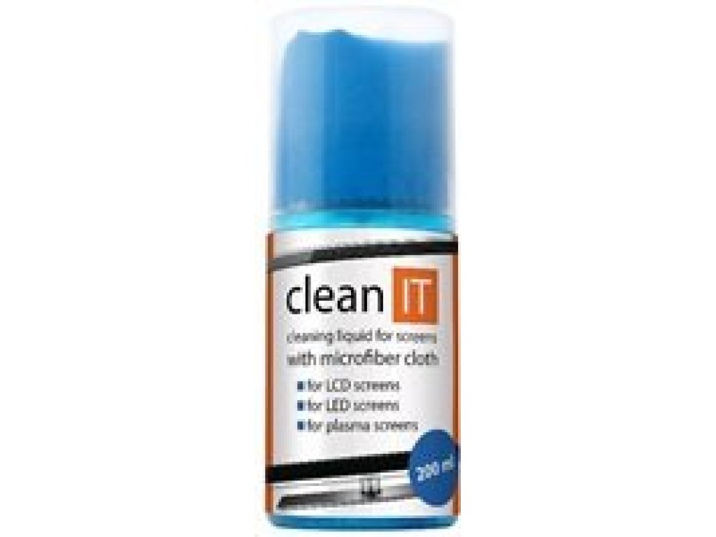 CLEAN IT čistící roztok na obrazovky s utěrkou 200ml (CL-180)
