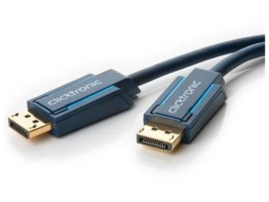 CLICKTRONIC kabel DisplayPort-DisplayPort, M/M, propojovací, 1m, modrý, v1.2 (CLICK70710)