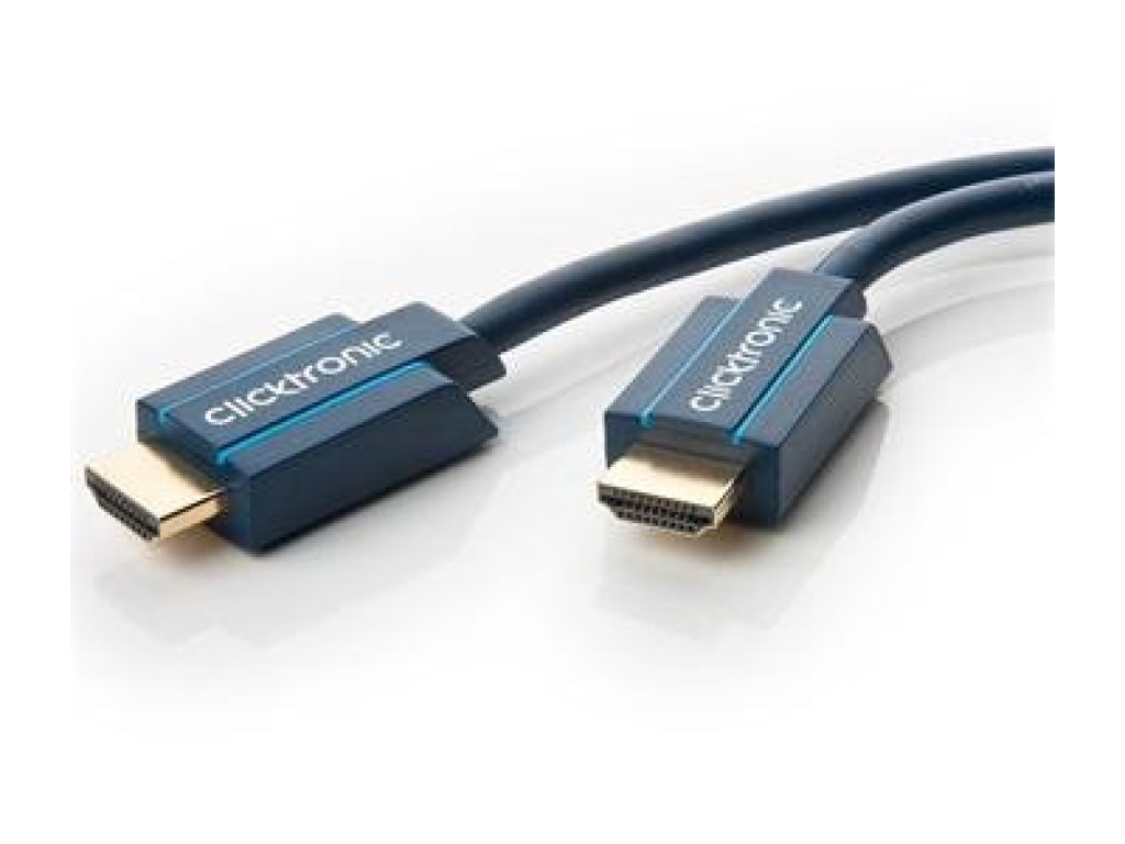 CLICKTRONIC kabel HDMI-HDMI, M/M, propojovací, 2m, modrý, v2.0b (CLICK70303)