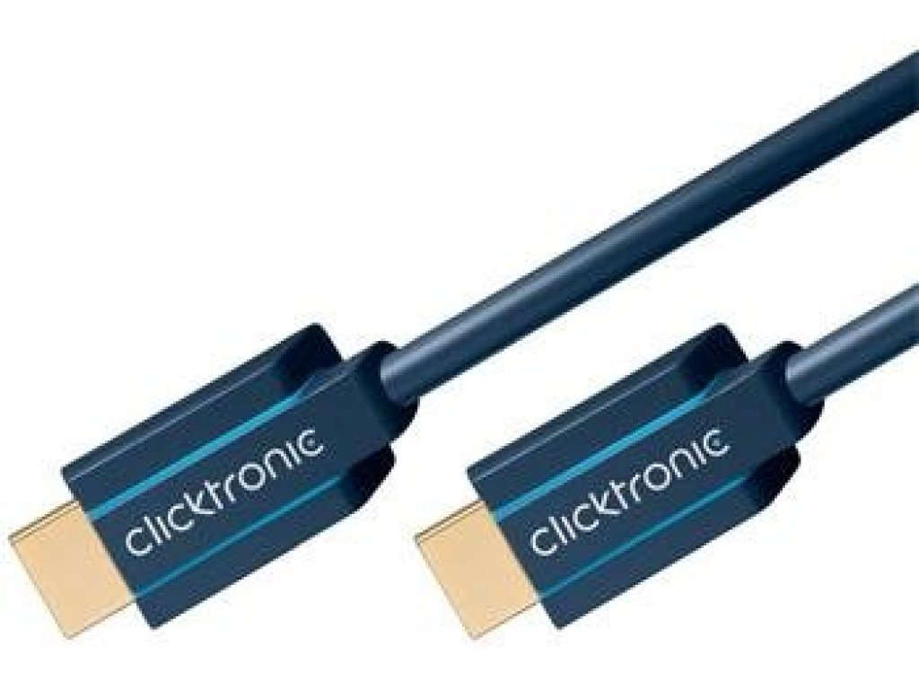 CLICKTRONIC kabel HDMI-HDMI, M/M, propojovací, 2m, modrý, v2.1 (CLICK40990)