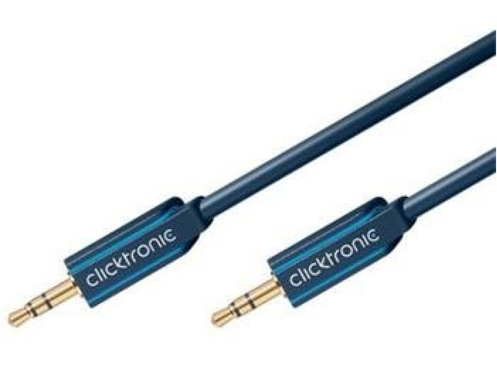 CLICKTRONIC kabel Jack 3.5-Jack 3.5, M/M, propojovací, 1,5m, modrý (CLICK70477)