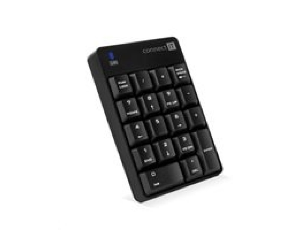 CONNECT IT NumCALC bezdrátová numerická klávesnice, (+ 1x AAA baterie zdarma) (CKB-0061-BK)