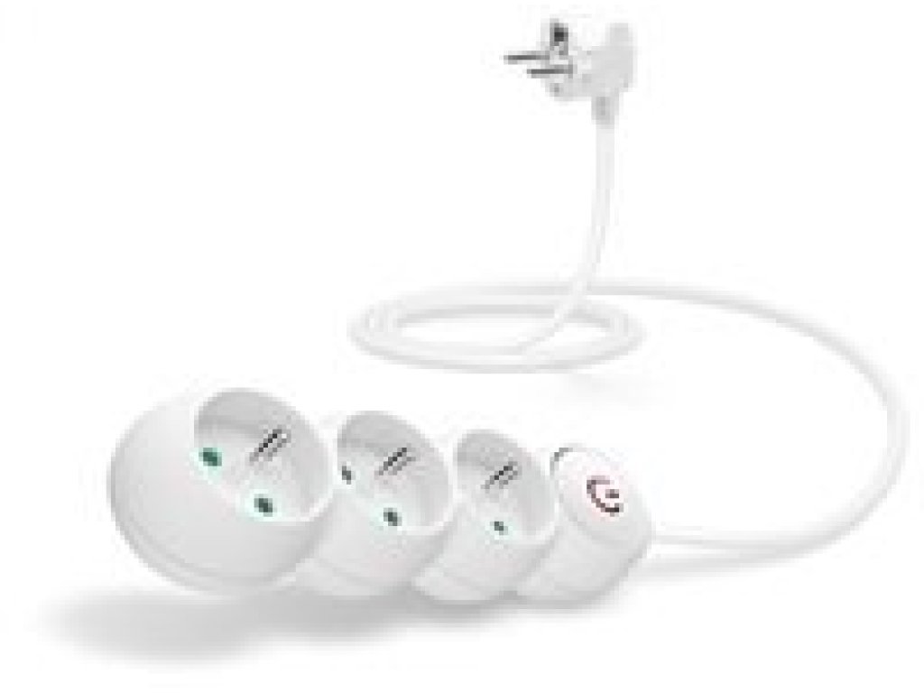 CONNECT IT prodlužovací kabel 230 V, 3 zásuvky, 1,5 m, s vypínačem (bílý) (CES-1014-WH)
