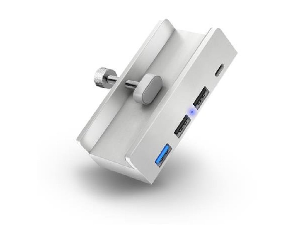 CONNECT IT USB DeskHub 4v1 na desku stolu stříbrná (CHU-5100-SL)