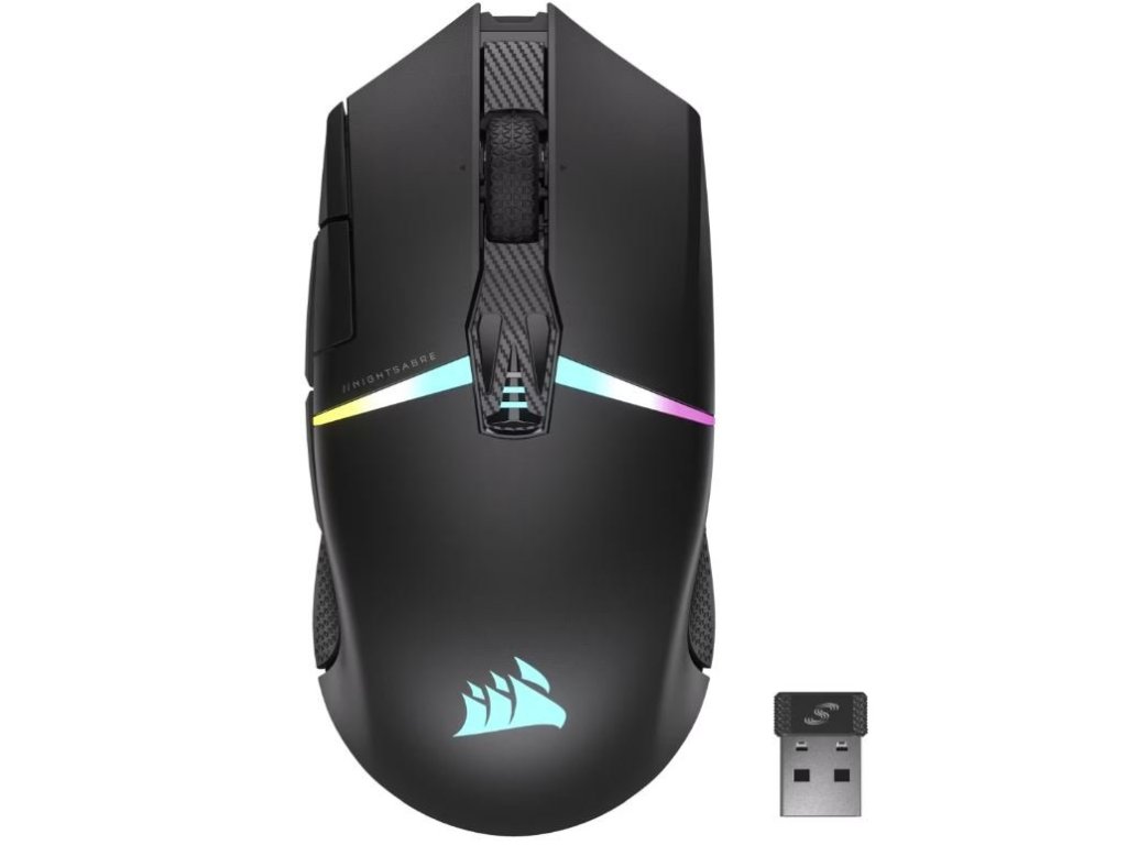 Corsair NIGHTSABRE - Herní/Optická/26 000 DPI/bezdrátová/černá (CH-931B011-EU)