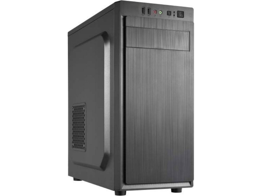 CRONO skříň Middle Tower MT-ITX3/ bez zdroje/ USB 3.0/ USB 2.0/ 2x 3.5mm jack/ cerný