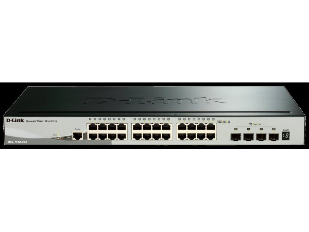 D-Link DGS-1510-28X 28-Port switch včetně 4x10G SFP+ ports