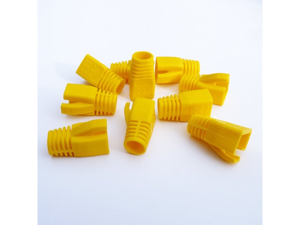 DATACOM krytka pro RJ45 (CAT6A,CAT7) žlutý (10ks) (4396)