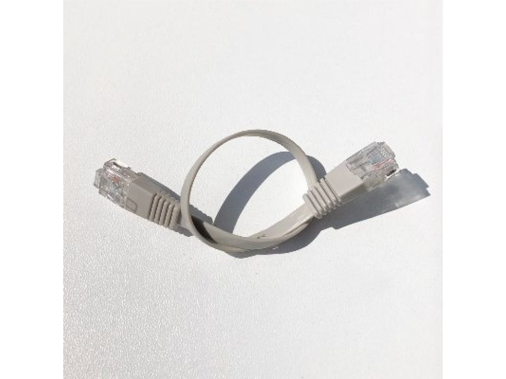 DATACOM patch kabel UTP, RJ45-RJ45, CAT6, 0,25 m, šedý, plochý (1439)