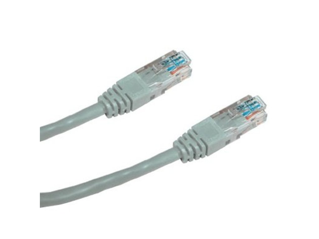 DATACOM patch kabel UTP, RJ45-RJ45, CAT6, 0,5m, šedý (1590)
