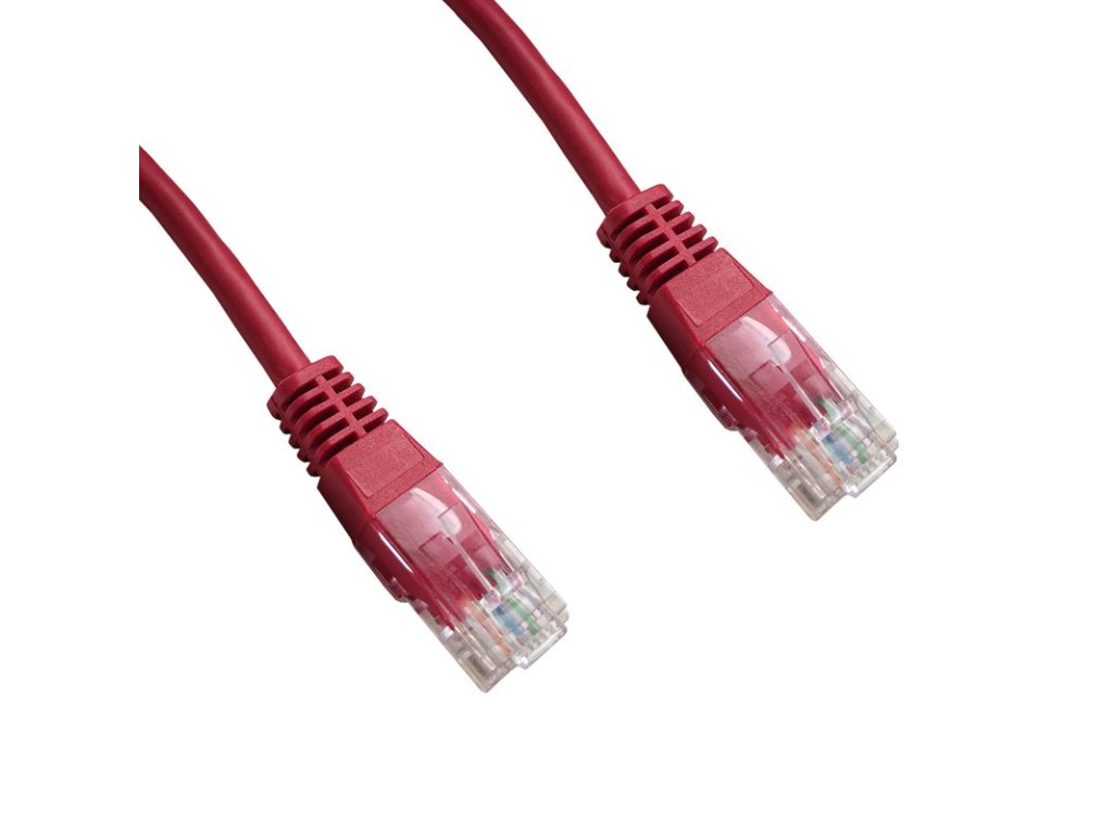 DATACOM patch kabel UTP, RJ45-RJ45, CAT6, 5m, červený (15942)