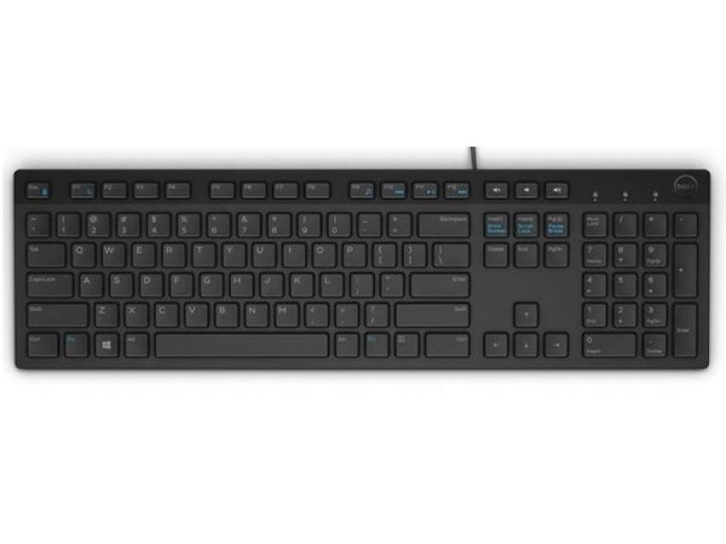 DELL klávesnice KB216 - multimediální, USB, drátová, černá, GER/DE (580-ADHE)