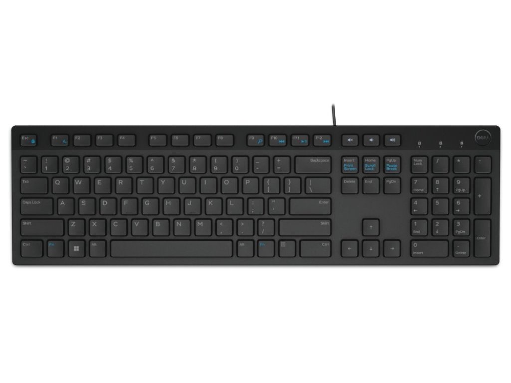 DELL klávesnice KB216 - multimediální, USB, drátová, černá, Španělská (580-ADGS)