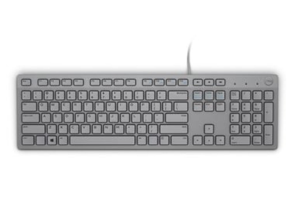 DELL klávesnice KB216 - multimediální, USB, drátová, šedá, US/mezinárodní (580-ADHR)