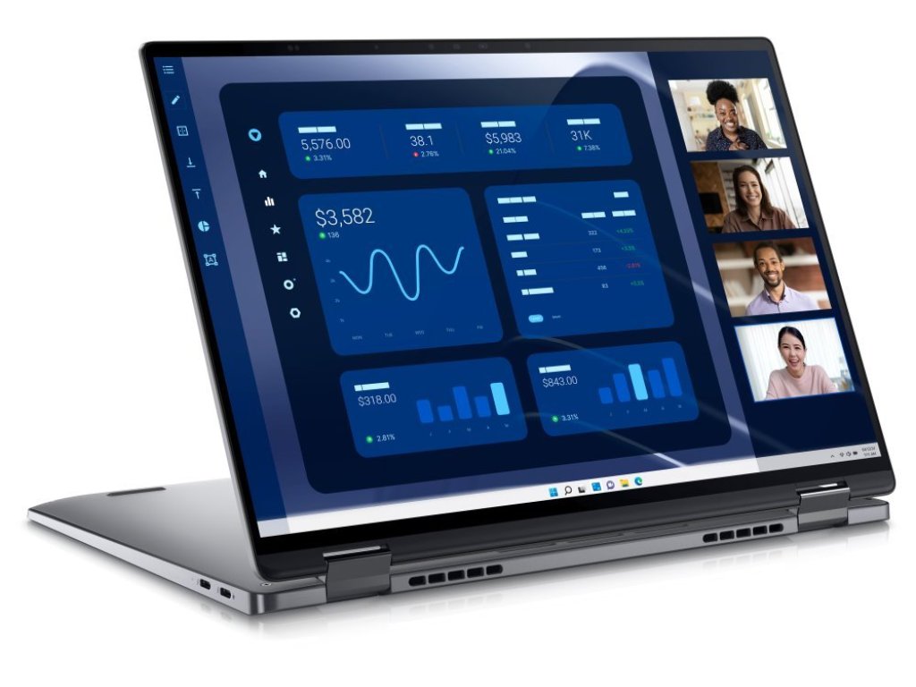 DELL Latitude 9450 2 v 1 - 14" 2560x1600 QHD+, Ultra 7-165U, 16GB RAM, 512SSD, Intel Graphics, W11 Pro, šedý (83RDP)