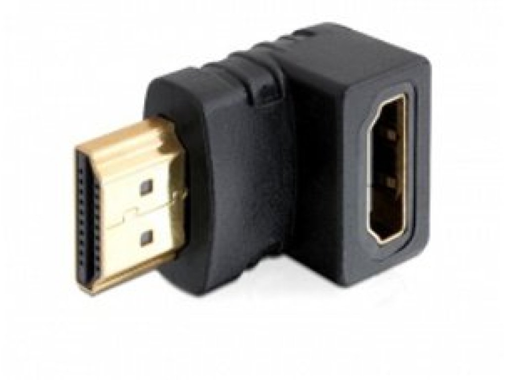 DELOCK adaptér HDMI-HDMI, M/F, pravoúhlý, dolů (65071)