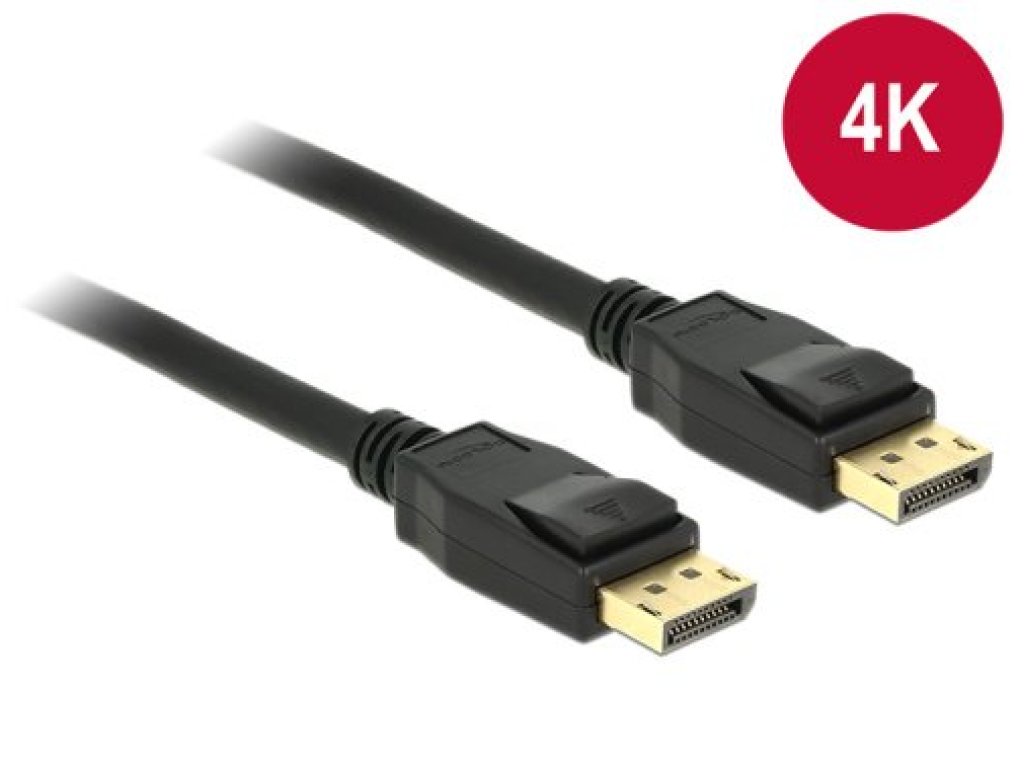 DELOCK kabel Displayport - Displayport, M/M, propojovací, 2m, černý, v1.2 (83806)