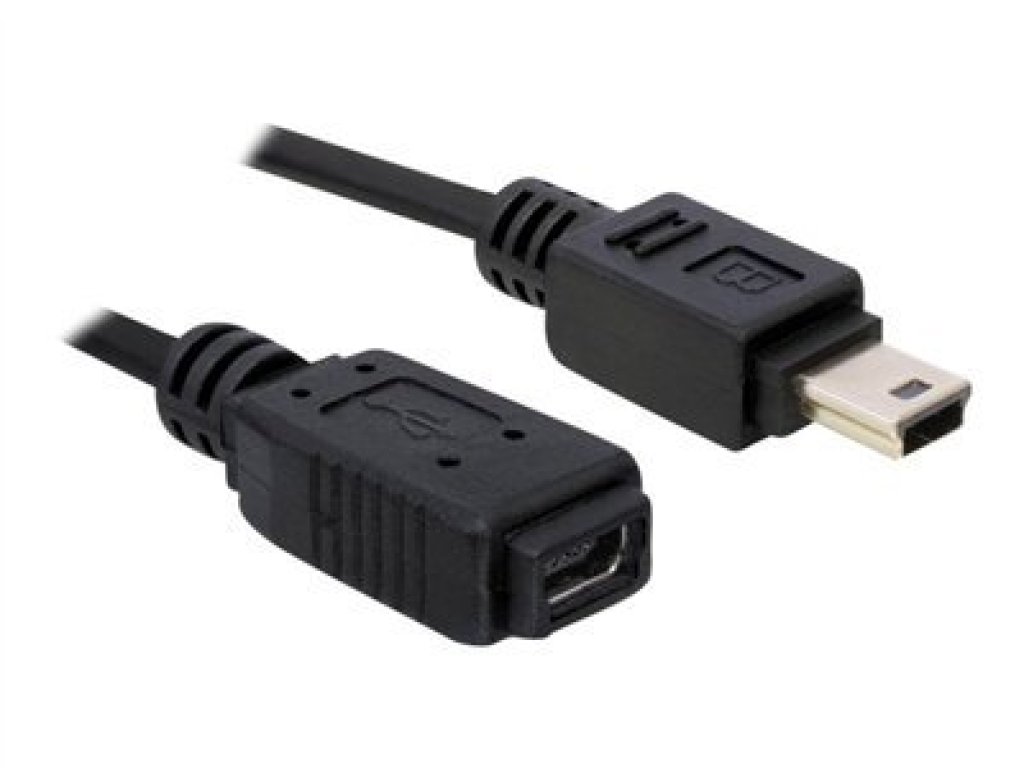 DELOCK - Kabel USB - mini-USB typ B (M) do mini-USB typ B (F) - 1 m (82667)
