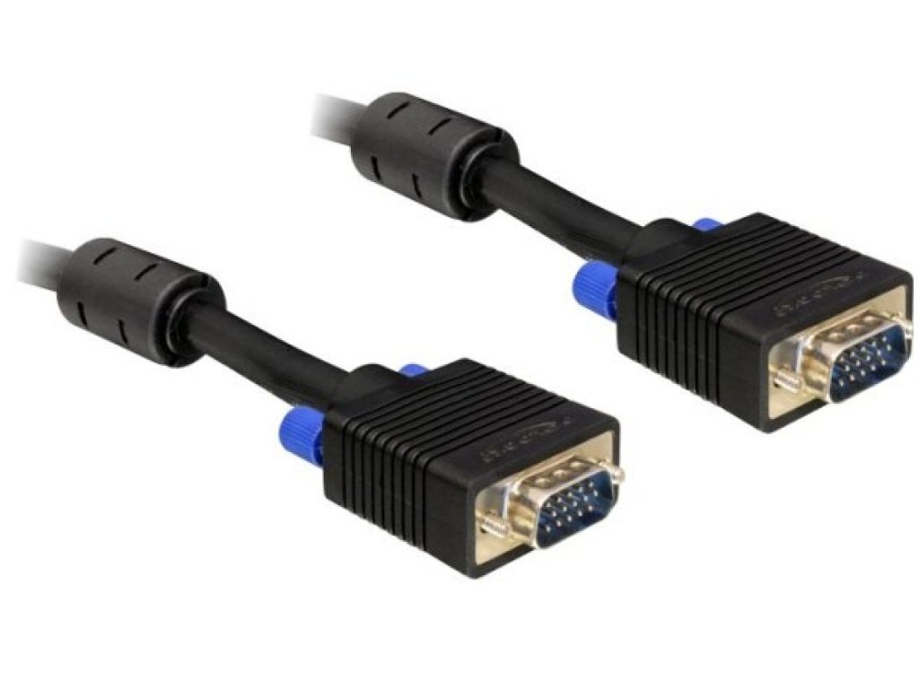DELOCK kabel VGA-VGA, M/M, propojovací, 2m, černý (82557)