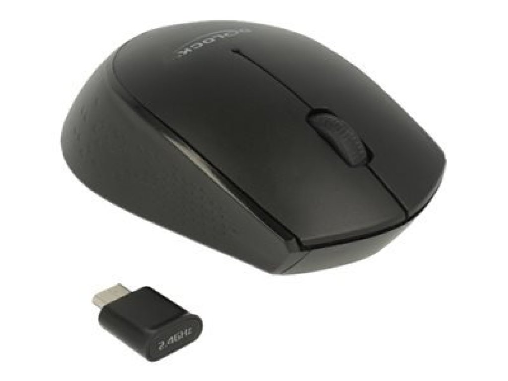 DELOCK Optická 3-tlačítková mini myš USB Type-C™ 2,4 GHz bezdrátová (12526)