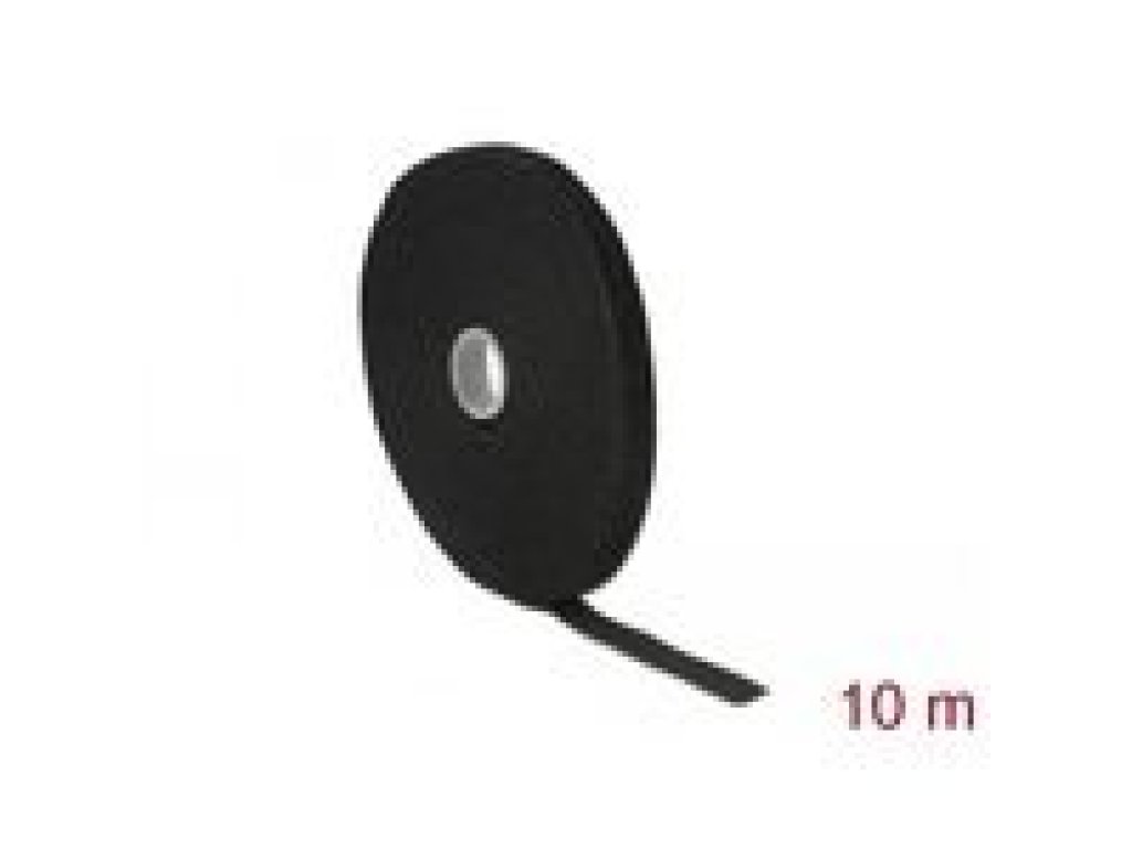 DELOCK Páska suchého zipu na roli D 10m x Š 13mm černá (18712)