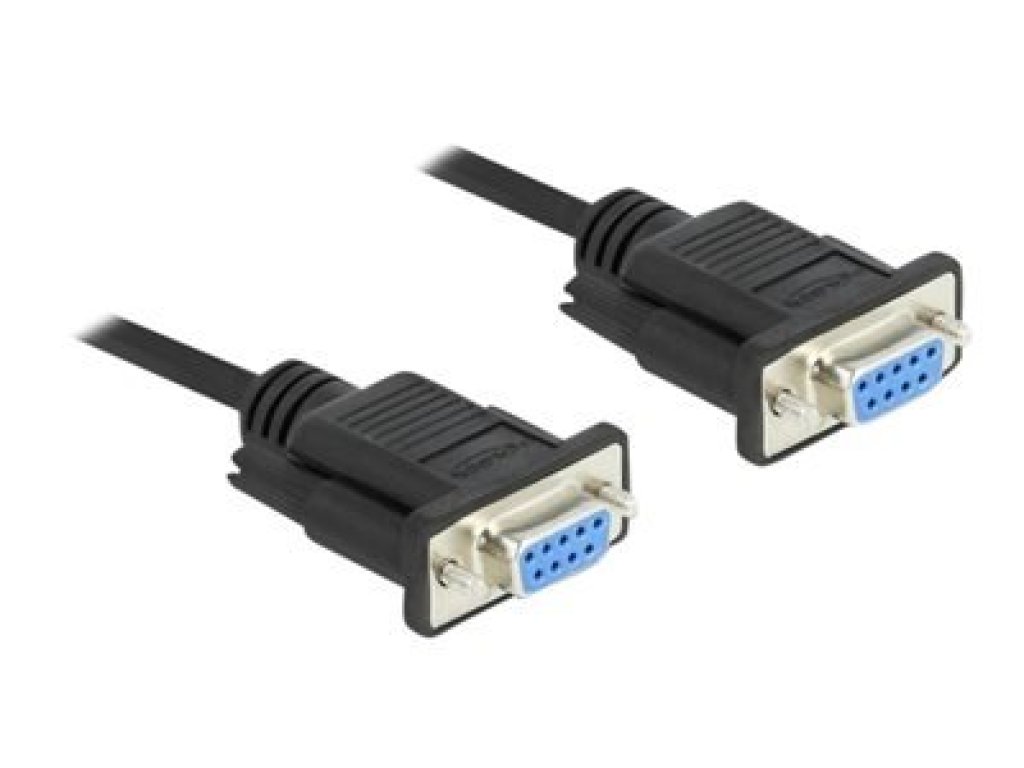 DELOCK Sériový kabel rozhraní RS-232 Sub-D9, ze zásuvkového na zásuvkový, délky 10 m, null modem (86604)