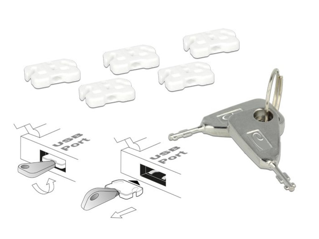 Delock zámek USB portu pro USB A samici (20648)