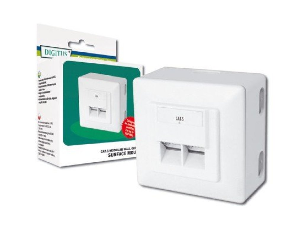DIGITUS  dvojzásuvka RJ45 CAT6 (DN-9006-N)