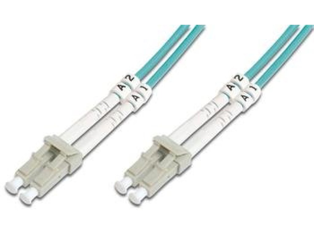 DIGITUS Fiber Optic Patch Cord, LC/LC Multimode 50/125 µ, OM3, Duplex, 10m (DK-2533-10/3)