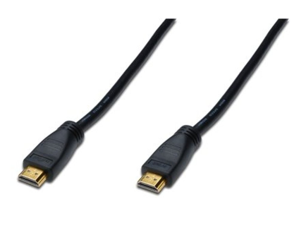 DIGITUS kabel HDMI-HDMI, M/M, propojovací,10m, černý, s integrovaným zesilovačem (AK-330105-100-S)