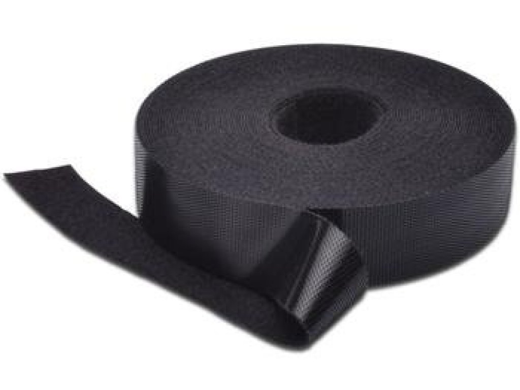 DIGITUS Velcro páska pro vyvazování strukturované kabeláže - černá, 10m (DN-CT-10M-20)