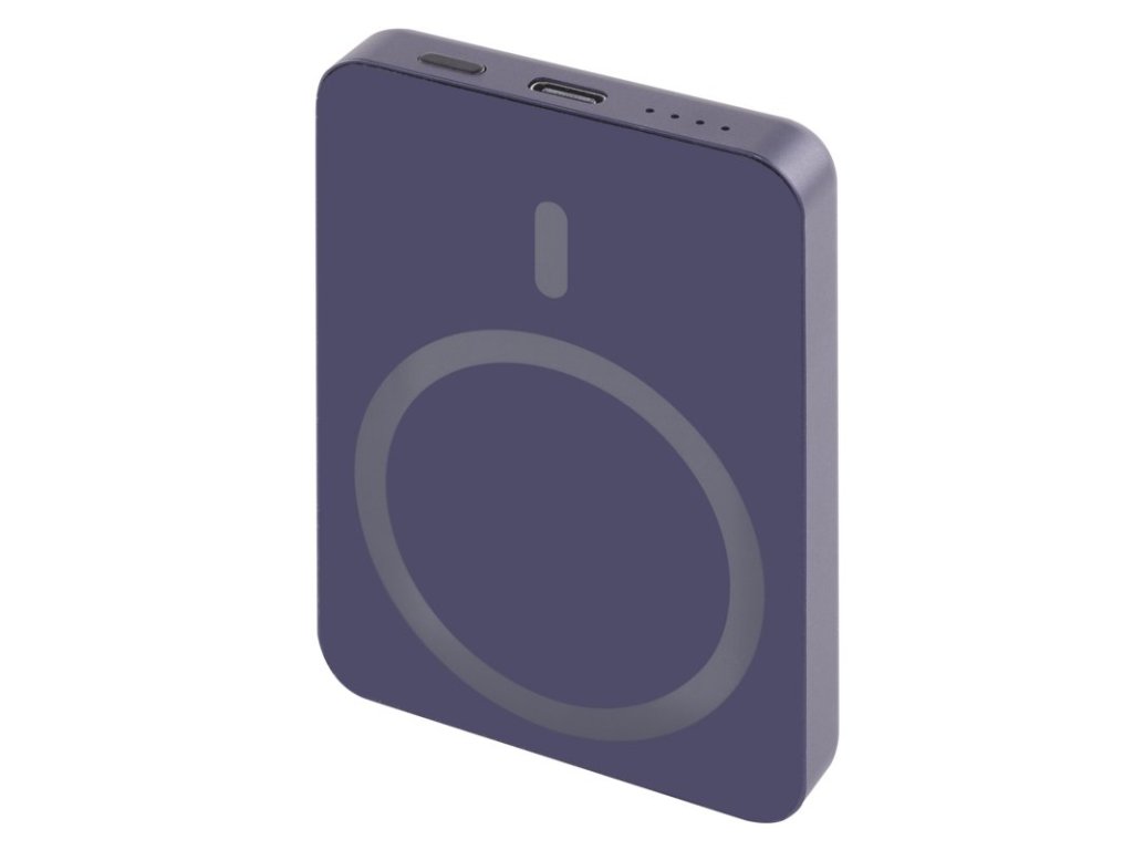 EMOS POWERBANKA WI 522, bezdrátové nabíjení 20W, 5.000mAh, MODRÁ, 1xUSB-C (1613055502)