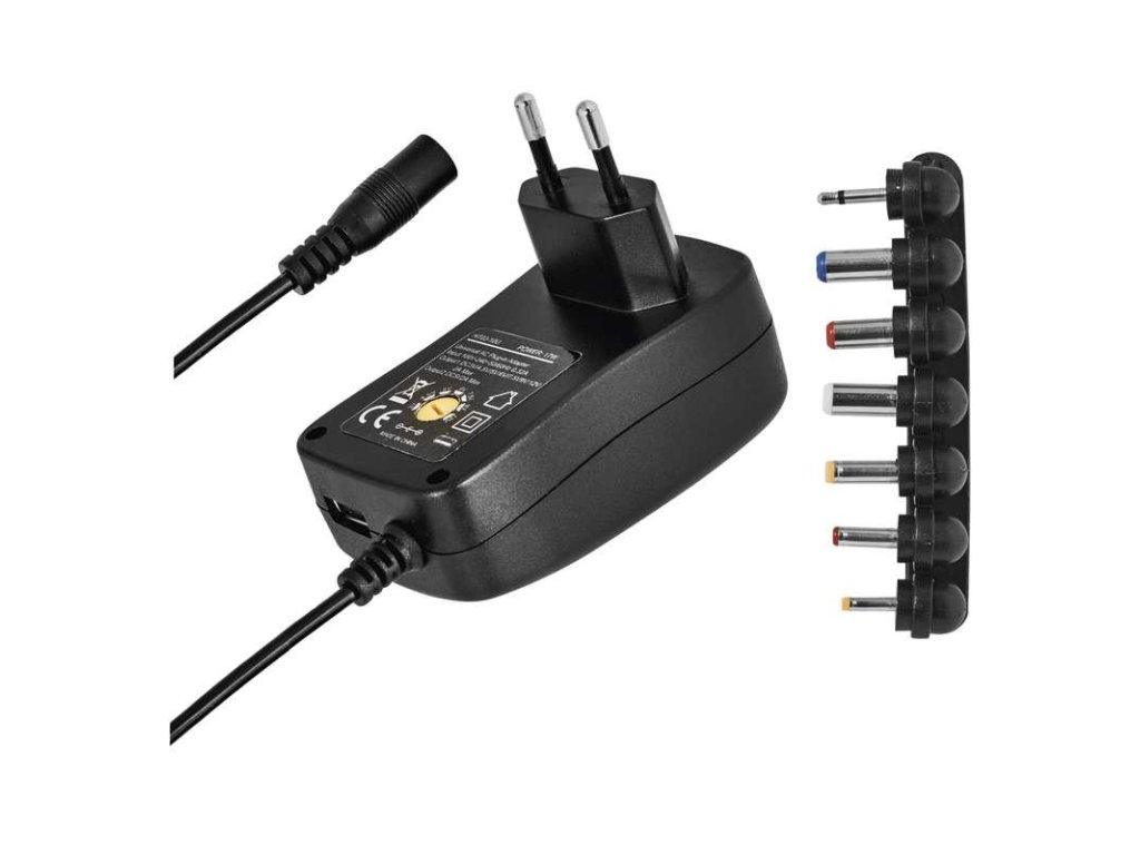EMOS univerzální napájecí zdroj pulzní N3113, 3-12 V / 2.25 A max., s hrebínkem, USB (1703225021)