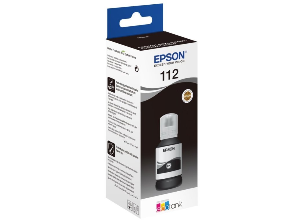 Epson 112 EcoTank Pigment Black ink bottle černá
