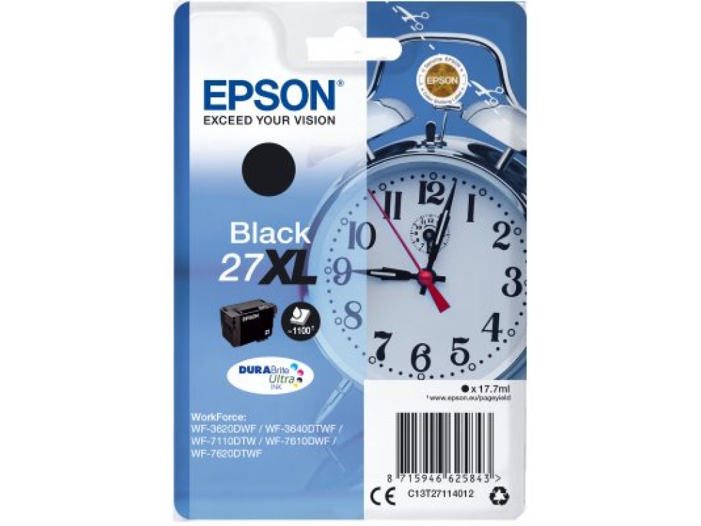 EPSON 27XL DURABrite Ultra Ink T2711 Singlepack (C13T27114012)