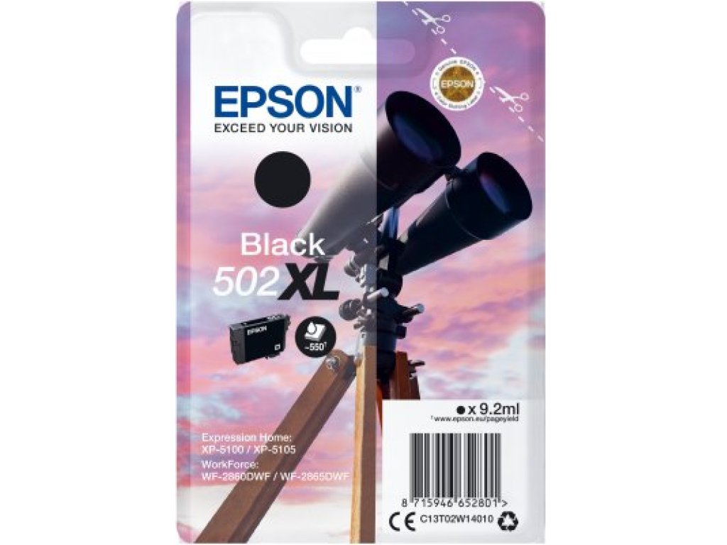 EPSON 502XL originální cartridge černá (C13T02W14010)