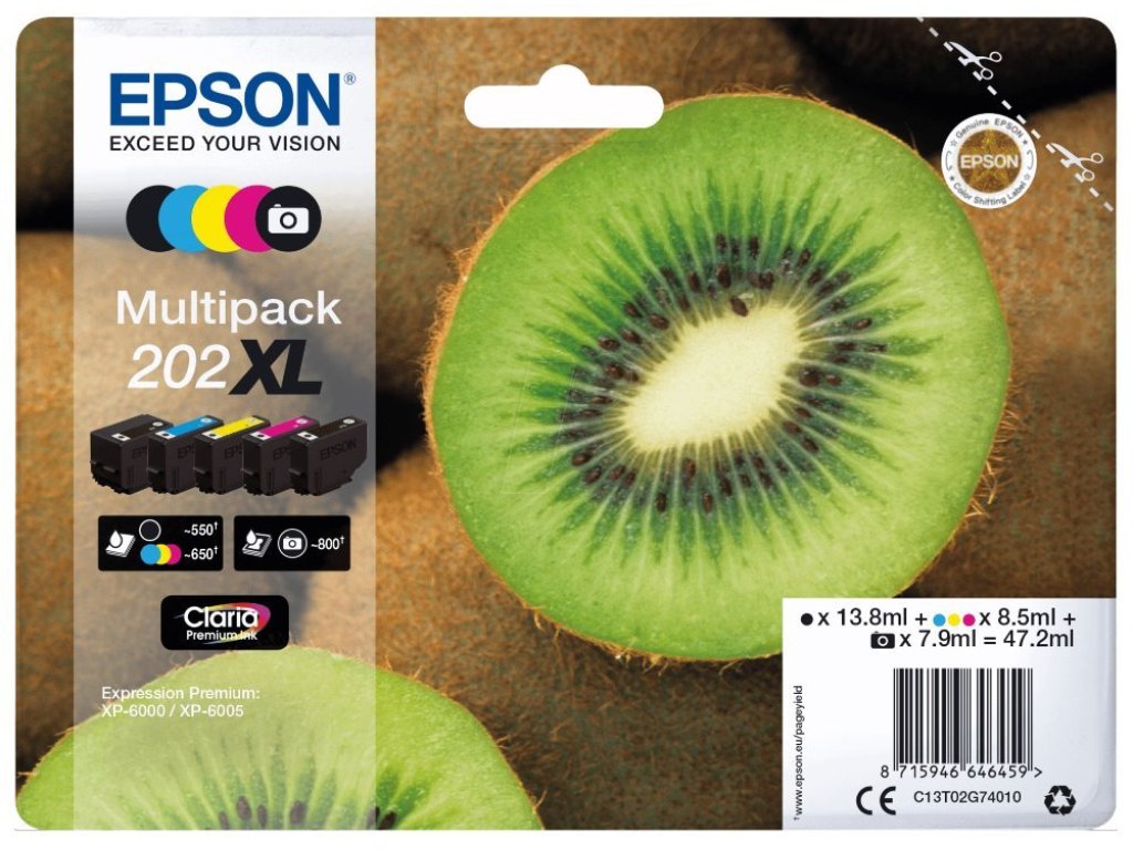 EPSON cartridge T02G7, multipack (C13T02G74010)